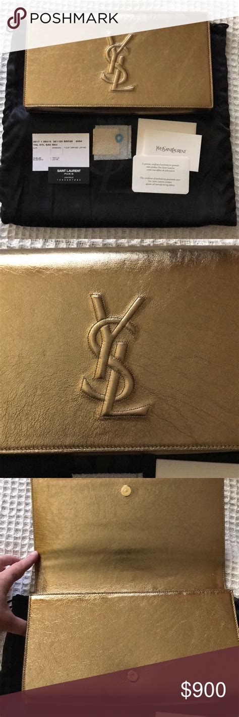 yves saint laurent belle du jour clutch|ysl gold clutch.